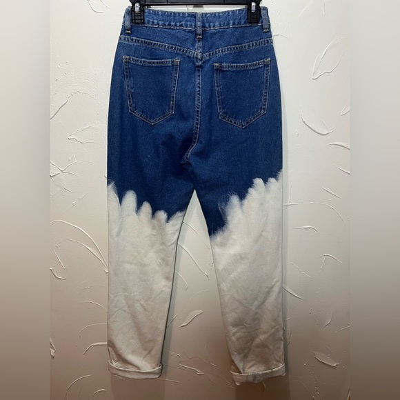 NWOT American Bazi  High Waist Denim Bleach Distressed Jeans SZ S - Picture 2 of 13